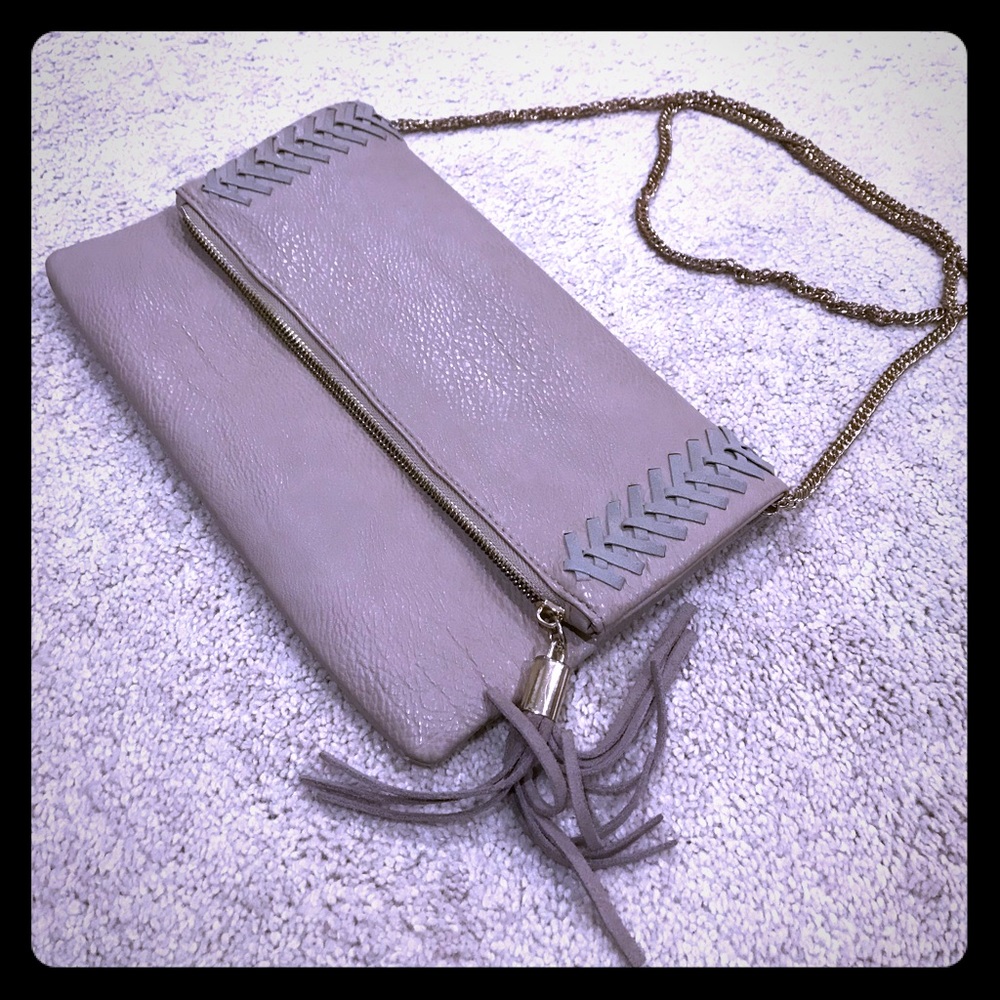 Leather Tan clutch